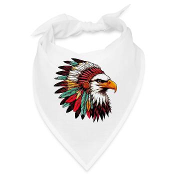 Indianer Adler Amerikanische Rothaut - Bandana - Weiß - Vorne