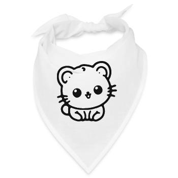 Kuschelpanda Kontur - Bandana - Weiß - Vorne