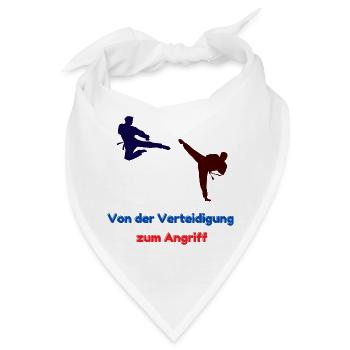 Von der Verteidigung zum Angriff - Bandana - Weiß - Vorne