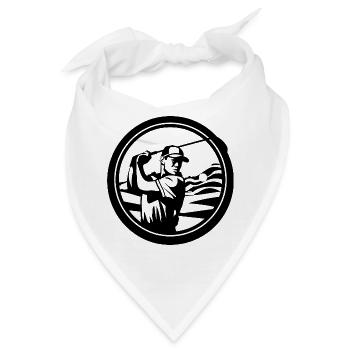 Golfspieler - Bandana - Weiß - Vorne