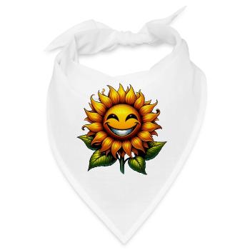 Sonnenblume - Bandana - Weiß - Vorne