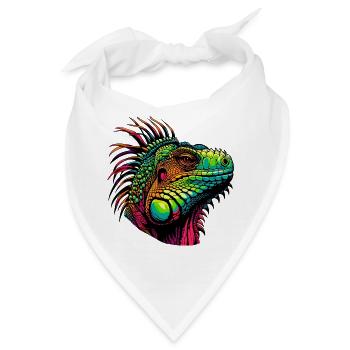 Leguan - Bandana - Weiß - Vorne