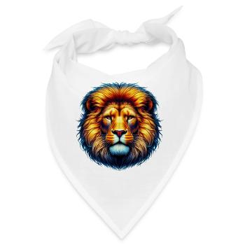 Löwe - Bandana - Weiß - Vorne