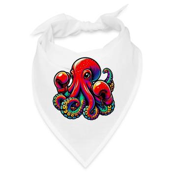 Krake - Bandana - Weiß - Vorne