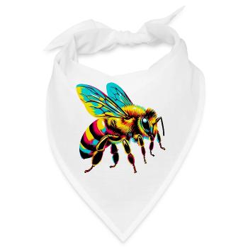 Biene - Bandana - Weiß - Vorne