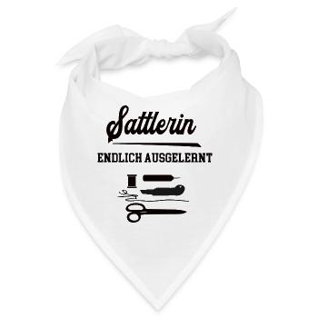 Sattlerin Ausbildung Bestanden Sattlerei Sattler - Bandana - Weiß - Vorne