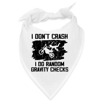 Ich stürze nicht, ich mache zufällige Schwerkraftprüfungen - Bandana - Weiß - Vorne