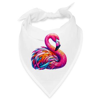 Flamingo - Bandana - Weiß - Vorne