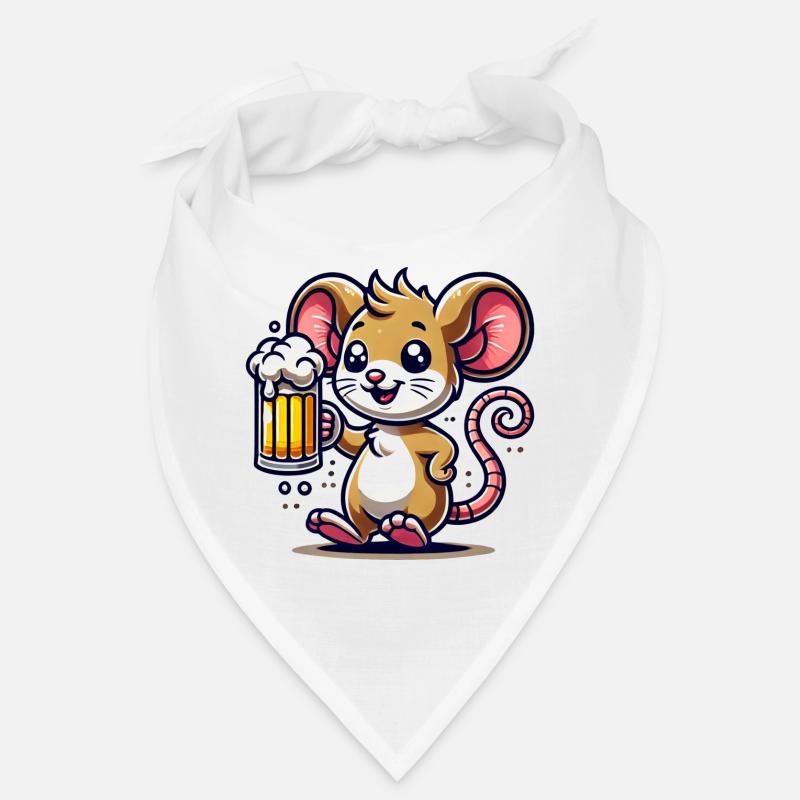 Cute Mouse Drinking Beer Bandana