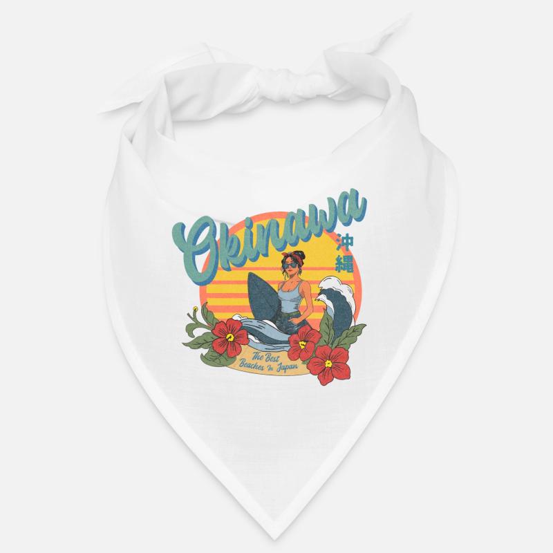 Okinawa Beaches (Halftone Version) Bandana