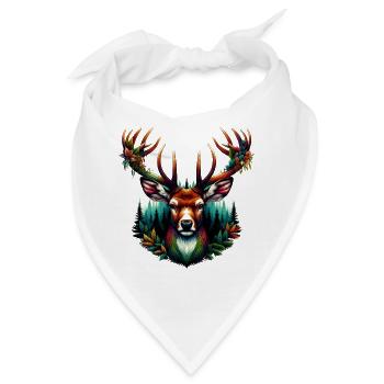 Hirsch - Bandana - Weiß - Vorne
