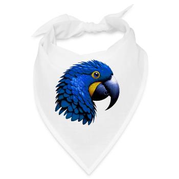 Papagei - Bandana - Weiß - Vorne