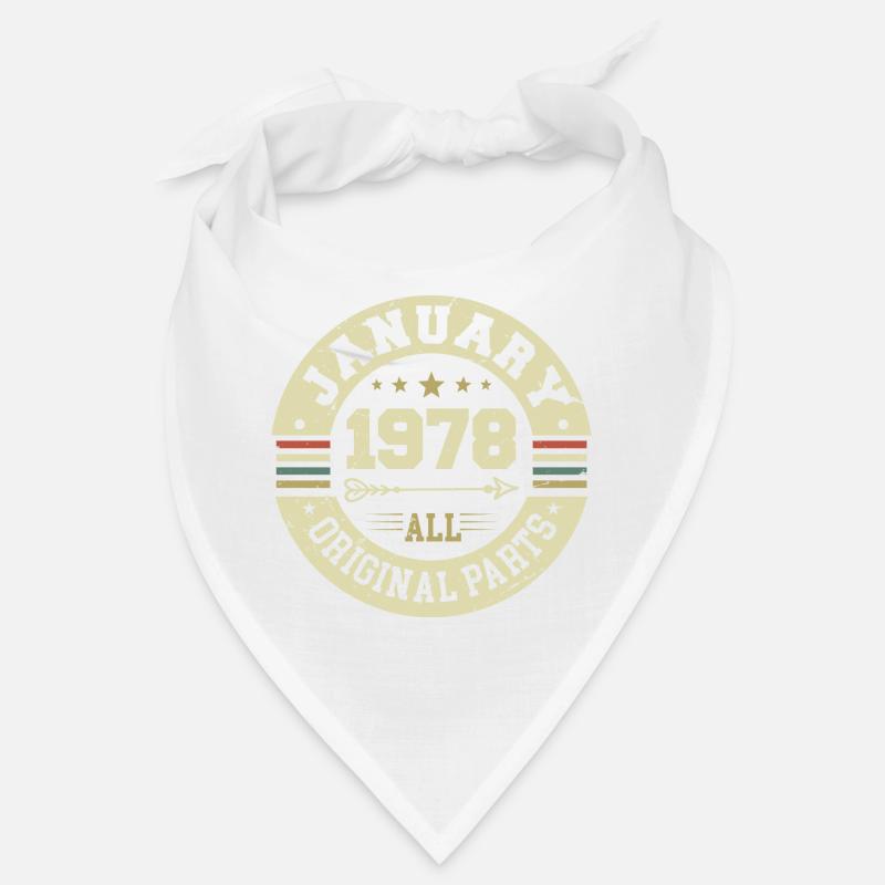 Janvier 1978 - Anniversaire en janvier 1978 Bandana
