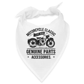 Motorrad Klassikdesign mit Lebensgefühl - Bandana - Weiß - Vorne