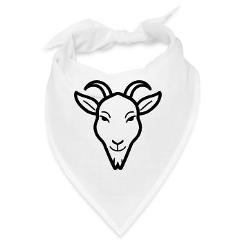 Ziegenbock - Bandana - Weiß - Vorne