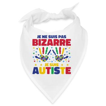 Ich bin nicht seltsam, ich bin Autist - Bandana - Weiß - Vorne