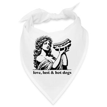 Aphrodite mit love, lust und hot dogs Fast Food - Bandana - Weiß - Vorne