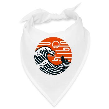 Zen Master Akita - Bandana - Weiß - Vorne