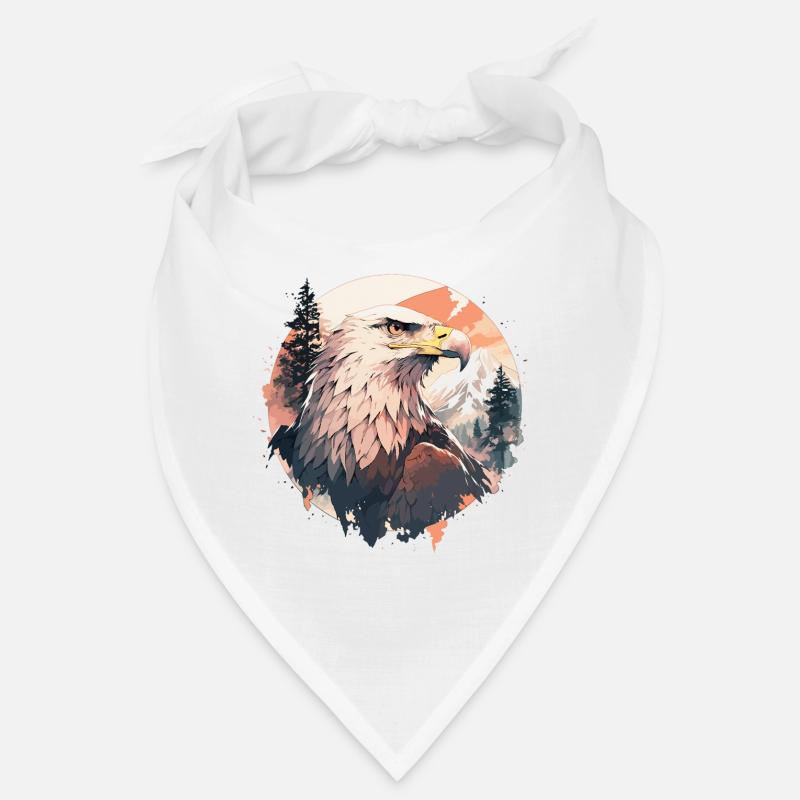 Eagle Head Nature Wilderness Forest Trees Mountains Bandana