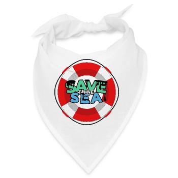 Rettet das Meer - Bandana - Weiß - Vorne