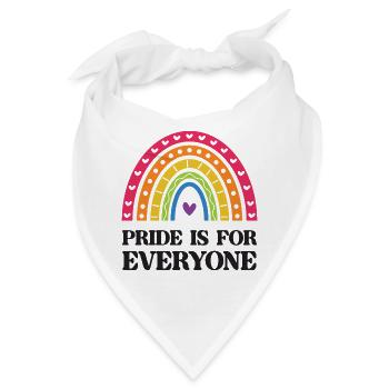 LGBT Pride Month - Pride ist für alle da - Bandana - Weiß - Vorne