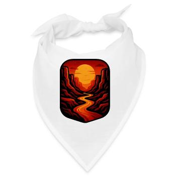 Purpurroter Canyon - Bandana - Weiß - Vorne