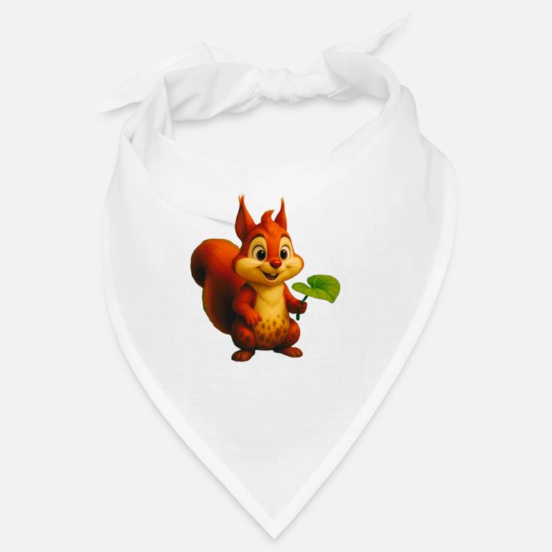 Eichhörnchen - Bandana - Weiß