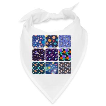 Kindliche kosmische Designs - Bandana - Weiß - Vorne