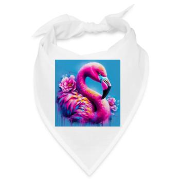 Flamingo - Bandana - Weiß - Vorne