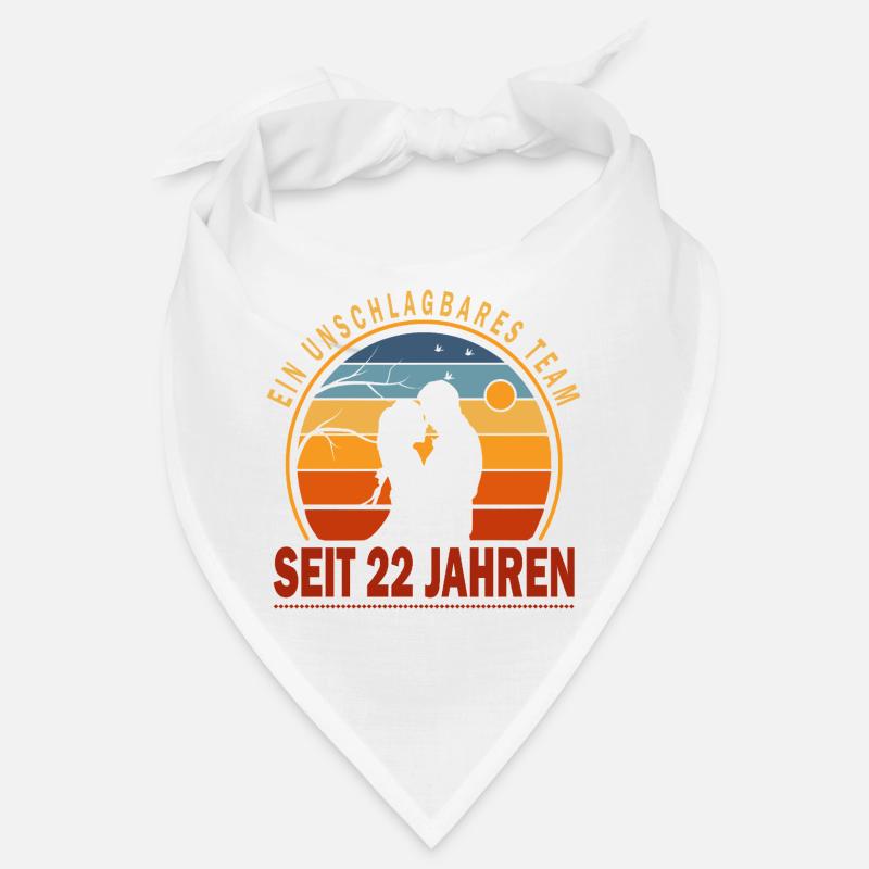 22 ans de relation Anniversaire de mariage - Bandana - blanc