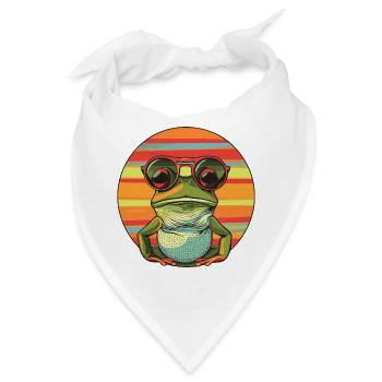 Lässige Frosch-Sonnenbrille Design - Bandana - Weiß - Vorne