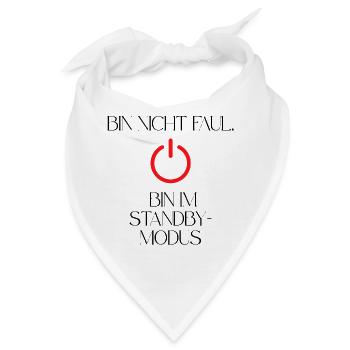 Nicht faul Standby modus Powerbutton  - Bandana - Weiß - Vorne