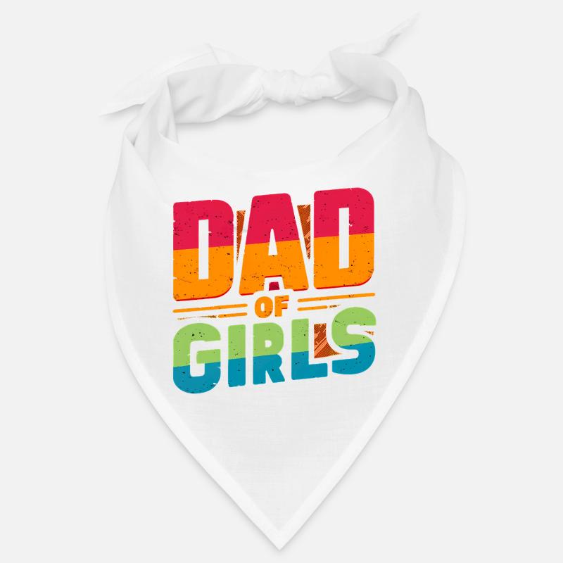 Vater von Mädchen Regenbogen, Väter - Bandana - Weiß