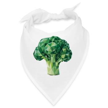 Brokkoli - Cooles Gemüse-Logo - Bandana - Weiß - Vorne