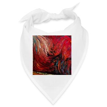 Feuerwirbel Leinwanddruck - Bandana - Weiß - Vorne