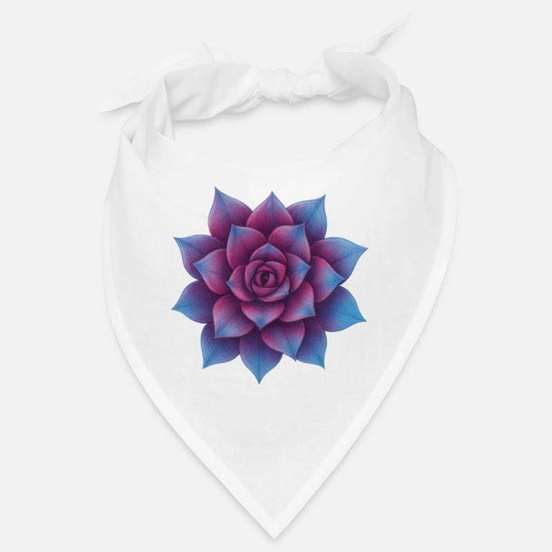 Fleur de rosette azur Bandana