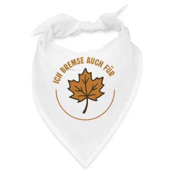 Ich bremse auch für Blätter – Naturfreund Sticker - Bandana - Weiß - Vorne