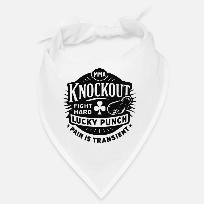 MMA Knockout Lucky Punch Combat de boxe difficile - Bandana - blanc