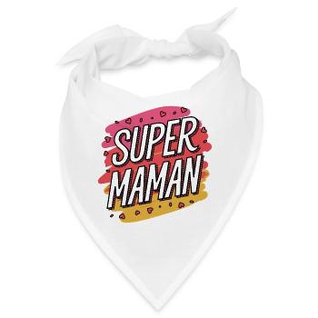 Super-Mama - Bandana - Weiß - Vorne