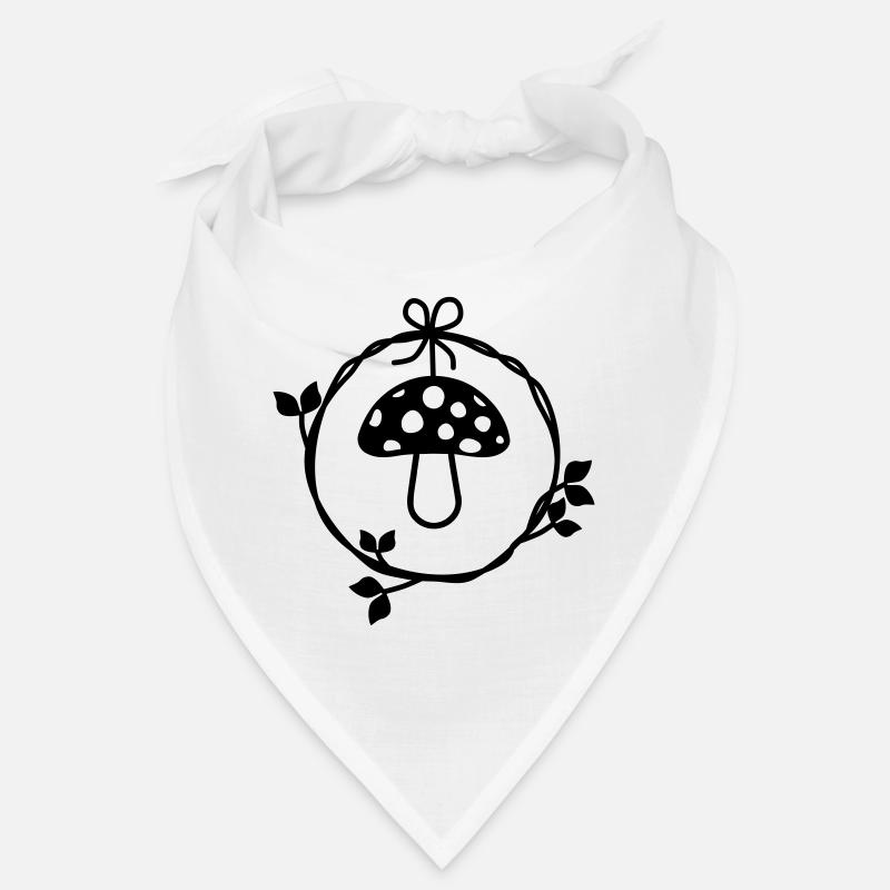 Champignon dans la couronne de feuilles Bandana