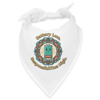 Battery Low Mandala - Bandana - Weiß - Vorne