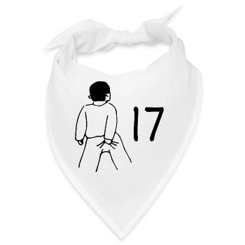 17. Geburtstag - 17 Jahre Alt - Bandana - Weiß - Vorne