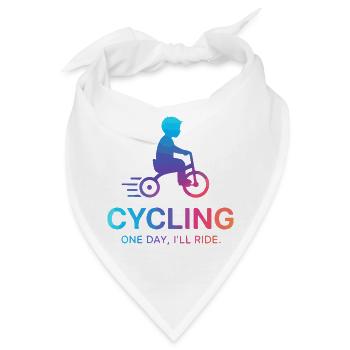 Eines Tages werde ich Radfahren fahren - Bandana - Weiß - Vorne