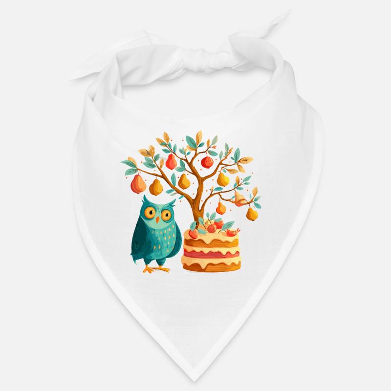 Fruit tree and owl cake Bandana