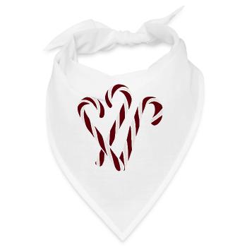 Zuckerstangen - Bandana - Weiß - Vorne