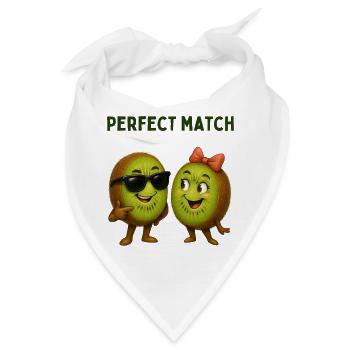 Kiwi Liebespaar Perfect Match - Bandana - Weiß - Vorne