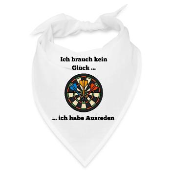 Buntes Dartboard Motiv - Bandana - Weiß - Vorne