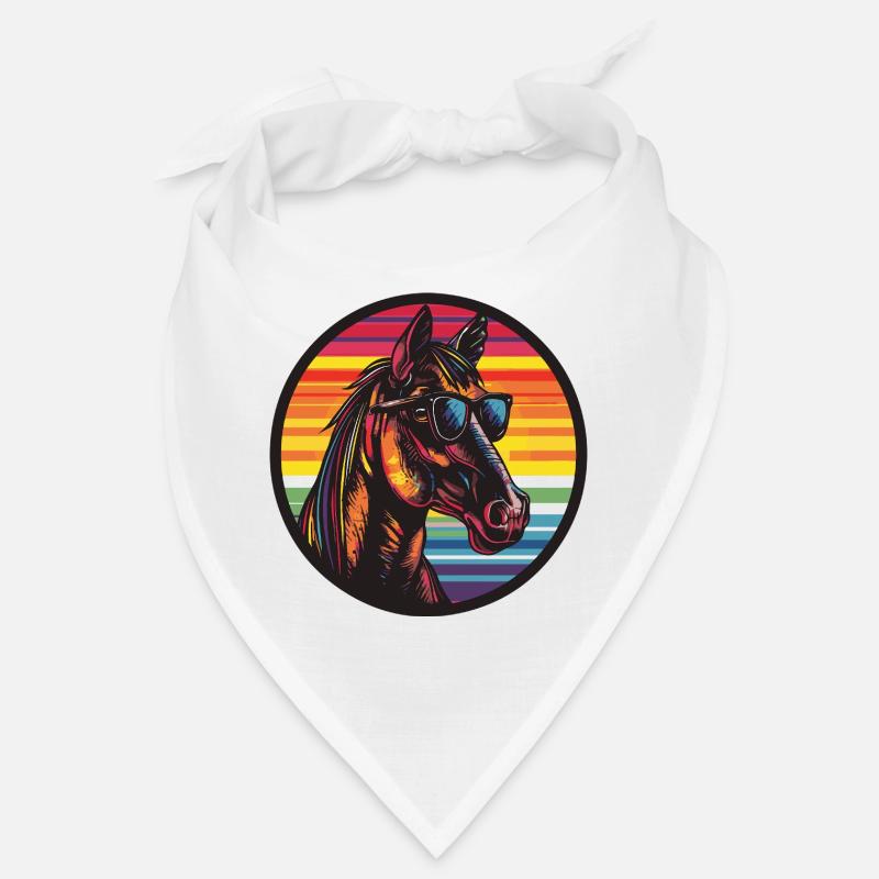 Pferd Pony mit Sonnenbrille Bandana