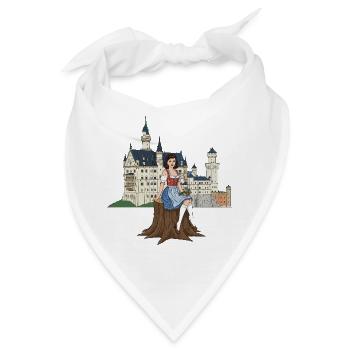 Bayerisches Pin-up für  - Bandana - Weiß - Vorne