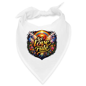 Lass die Liebe herrschen - Bandana - Weiß - Vorne